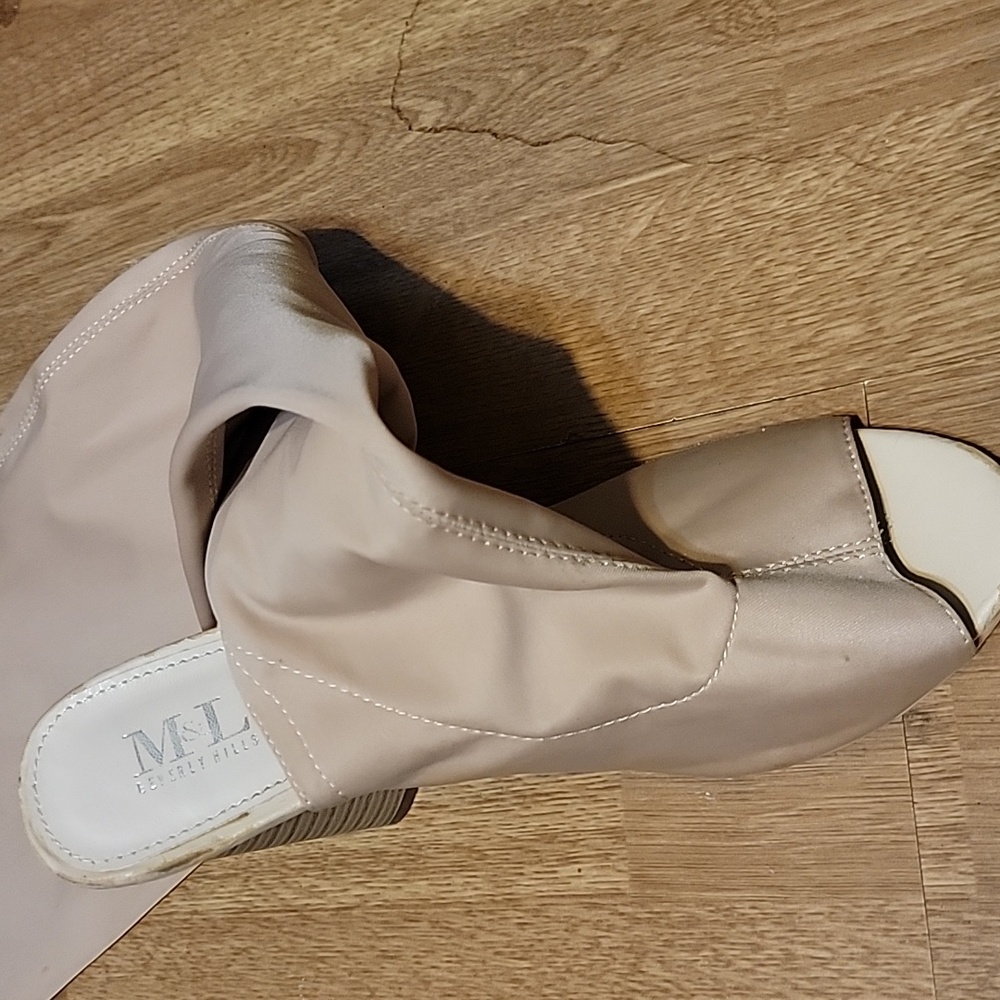 Open Toe Thigh High Boots Size 9 - Picture 2 of 3